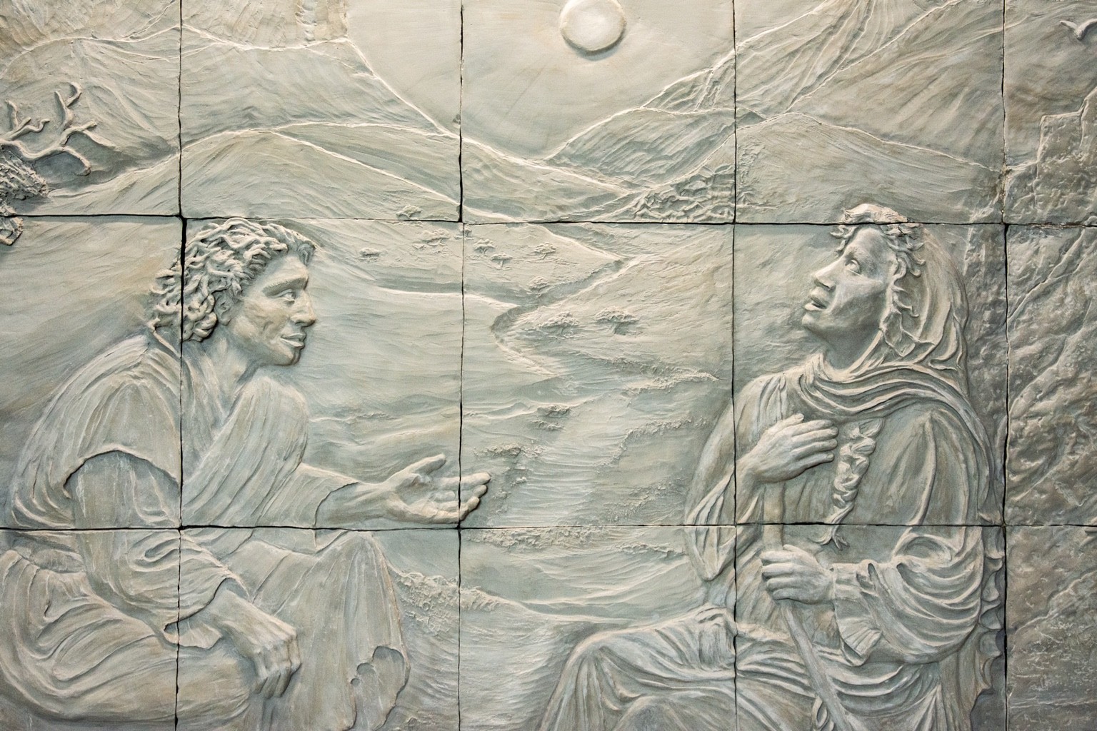 Detail of Hagar and the angel in Seen in the Wilderness